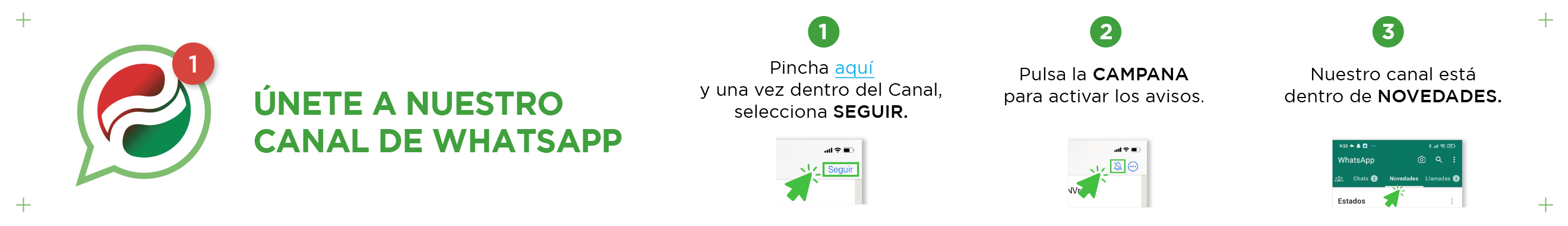 ÚNETE A NUESTRO CANAL DE WHATSAPP