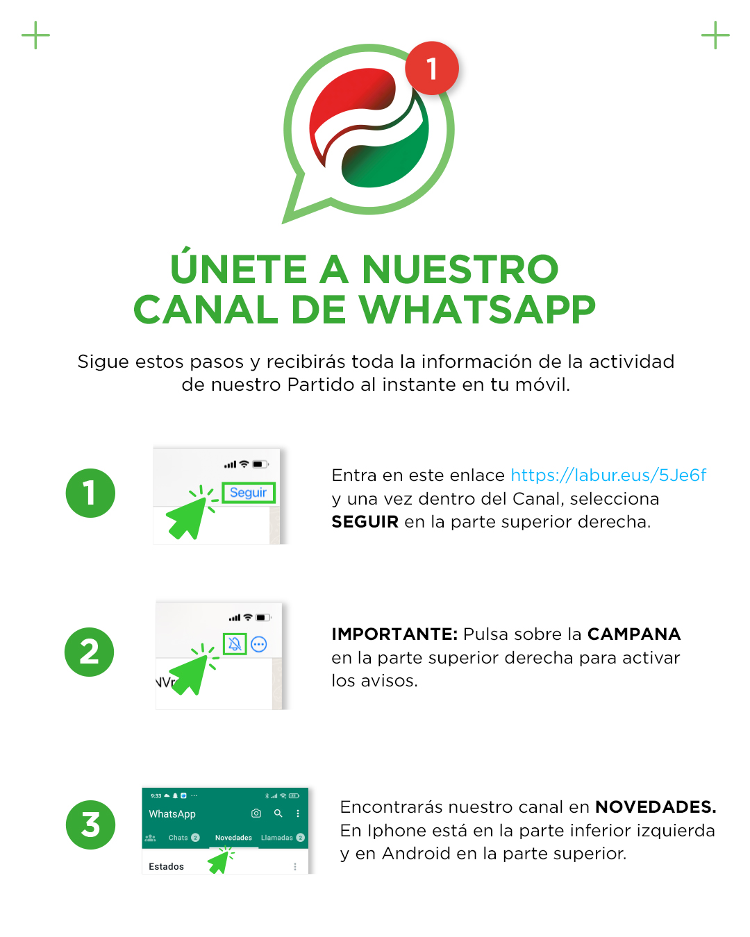 ÚNETE A NUESTRO CANAL DE WHATSAPP