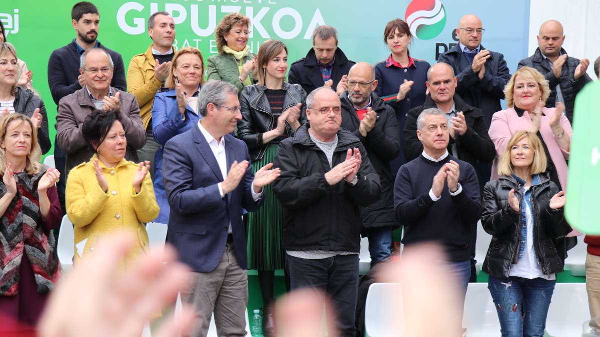Mitin Bergara. Elena Lete, Markel Olano, Joseba Egibar, Iñigo Urkullu