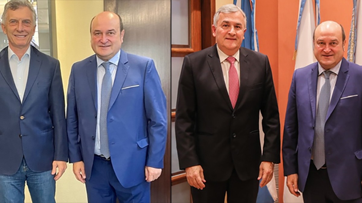 Andoni Ortuzar Mauricio Macrirekin eta Gerardo Moralesekin