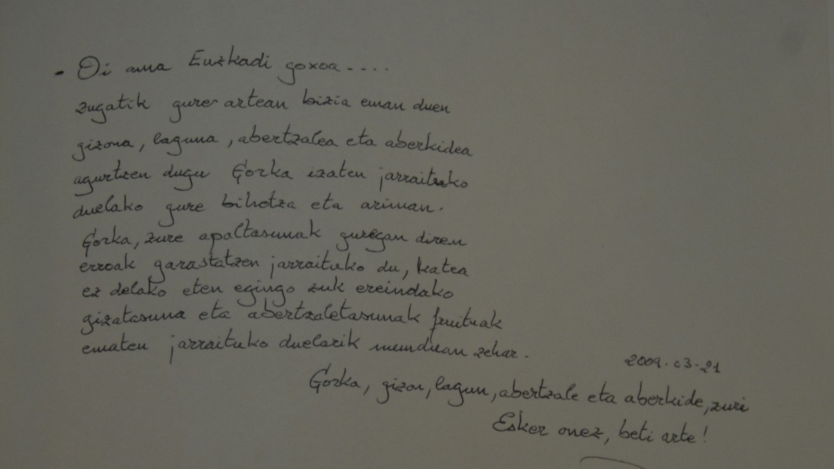 Gorka Agirreri agurra