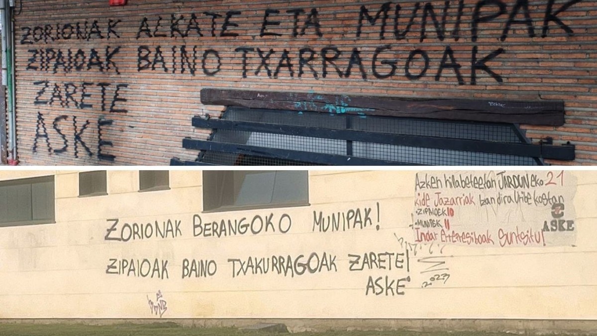 Pintadas en Leioa y Berango