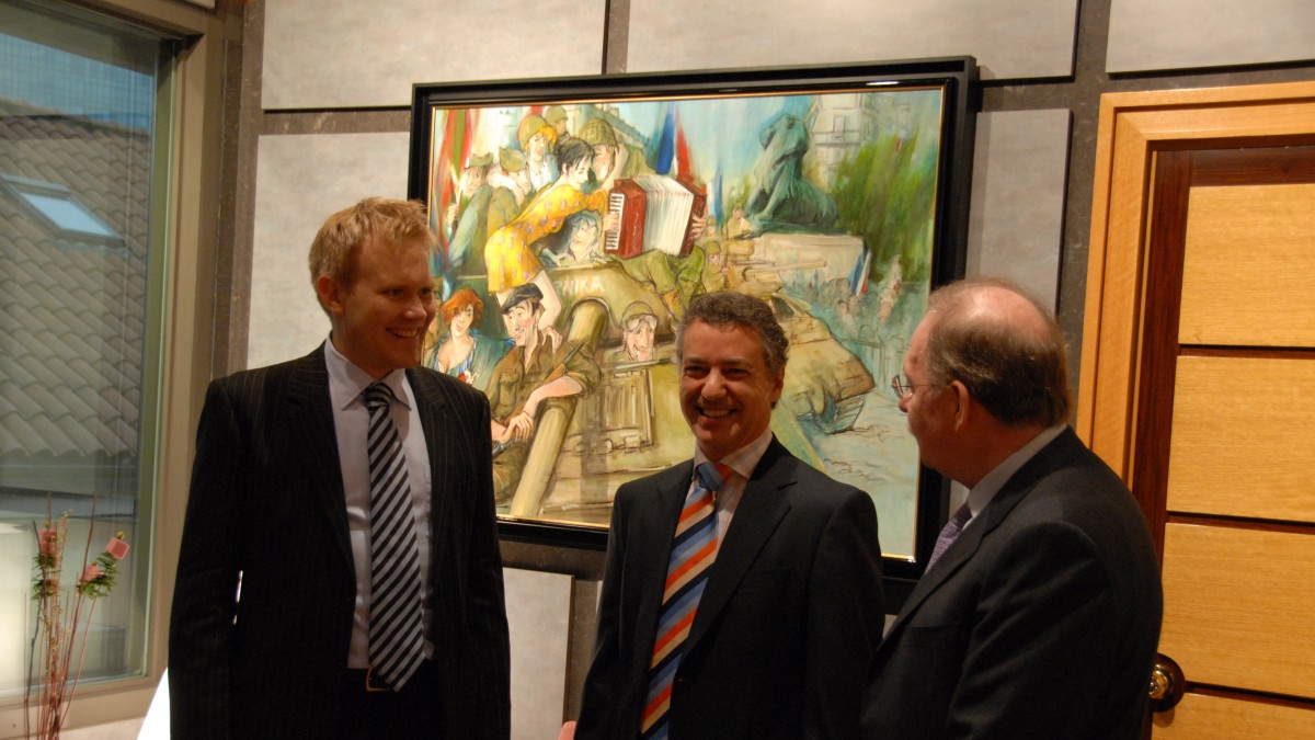 Robbie Bulloch, Iñigo Urkullu y Derek Doyle