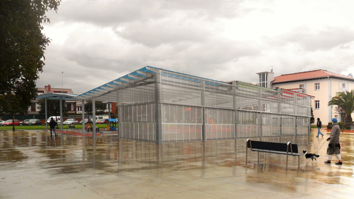 El Ayuntamiento de Urduliz va a ampliar la zona cubierta de la plaza  Antsonekoa