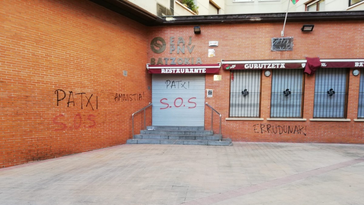 El BBB condena el ataque perpetrado contra el batzoki de Gurutzeta la pasada madrugada