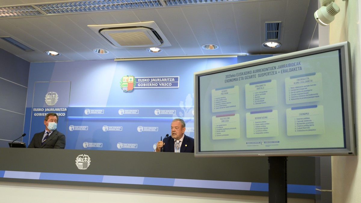 El Gobierno Vasco descarta la austeridad para diseñar los presupuestos de la reconstrucción y transformación económica y social de Euskadi