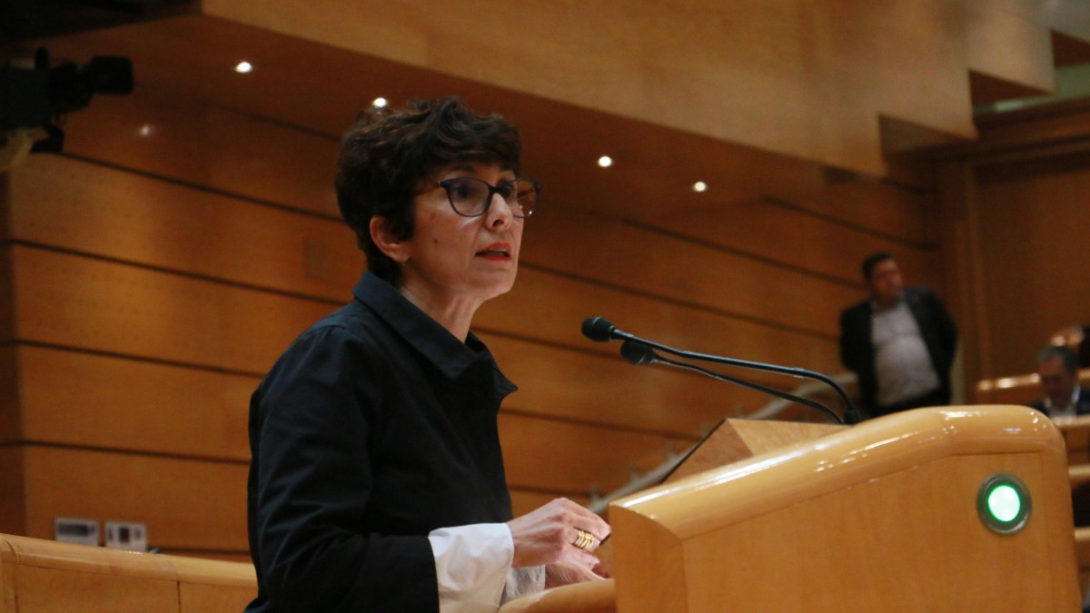 Maribel Vaquerok trenbide korridorearen egitasmo tronkalak burutzea eskatu du, errepide bidezko salgaien trafikoa murrizteko