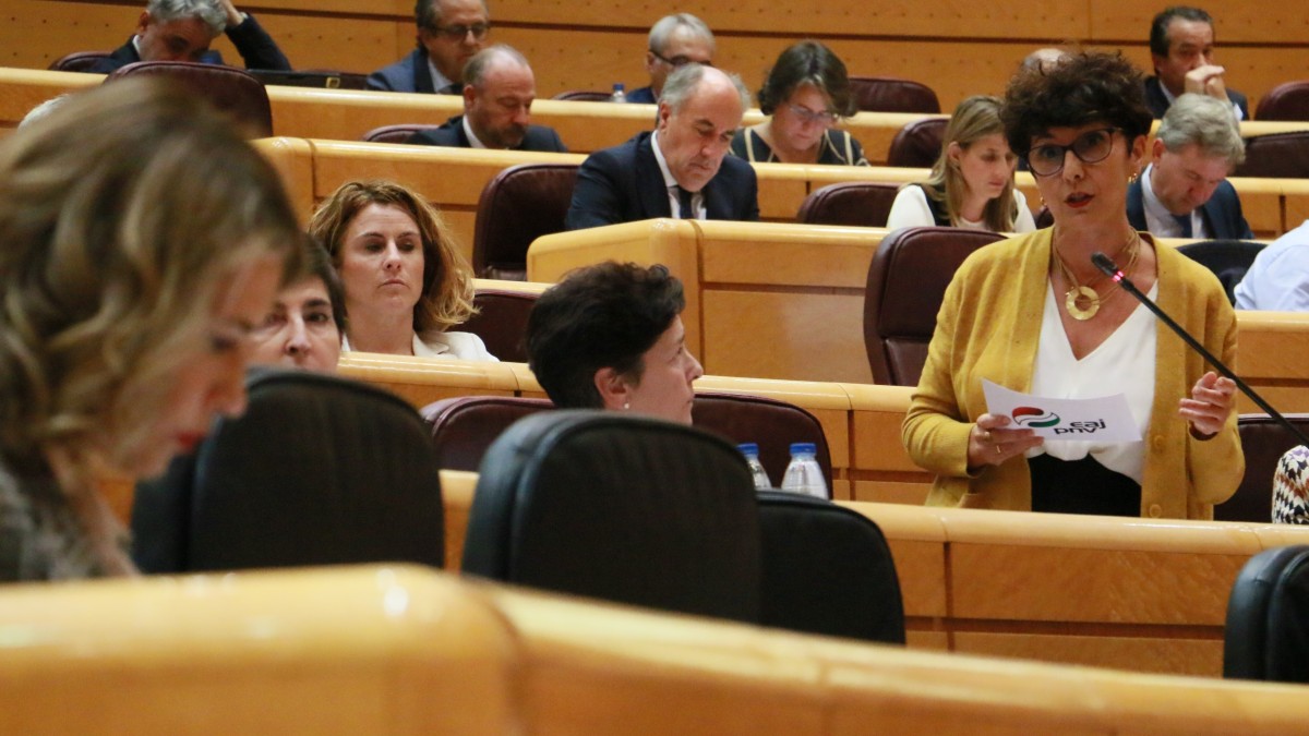 Maribel Vaquero apremia al Gobierno español a dotar de inversión y mantenimiento a la red ferroviaria en Karrantza para ofrecer “un servicio público y de calidad”