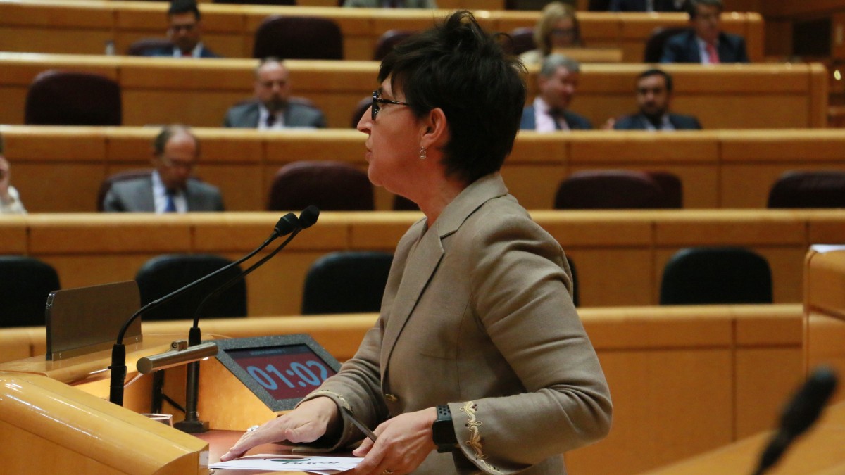 María Dolores Etxano advierte de la hipocresía del PP al plantear la defensa de las competencias autonómicas ante las actuaciones del Gobierno del Estado