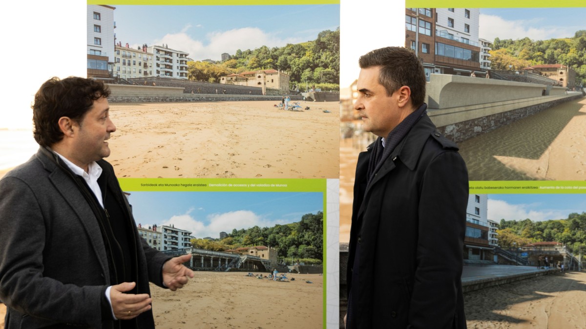 Gobierno vasco impulsa las obras para adaptar la playa de Zarautz al cambio climático 
