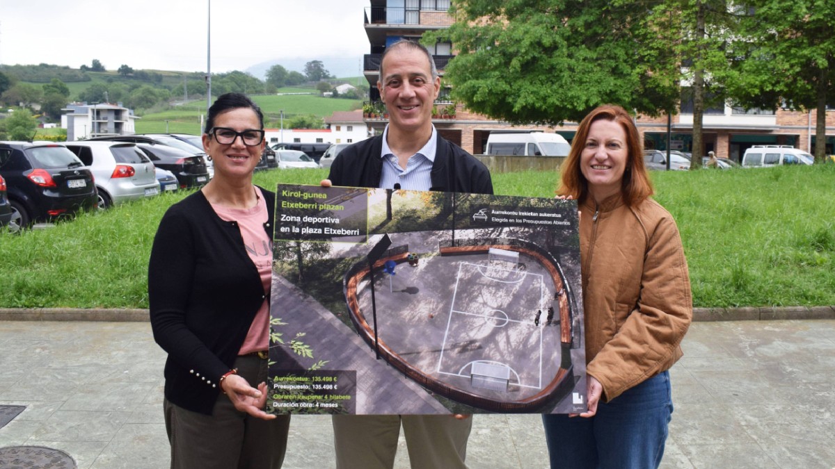 EAJ-PNV sigue ampliando los espacios deportivos de Urnieta con una nueva zona en Etxeberri