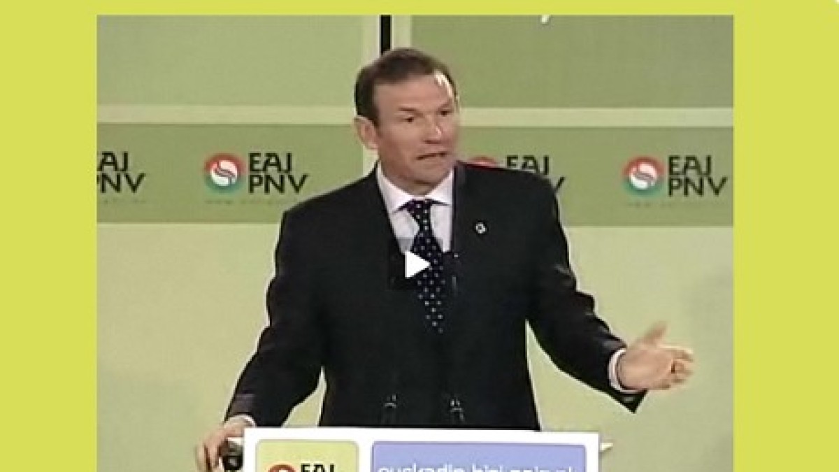 Inicio de la campaña en Gasteiz: Ibarretxe Inicio de la campaña en Gasteiz: Ibarretxe