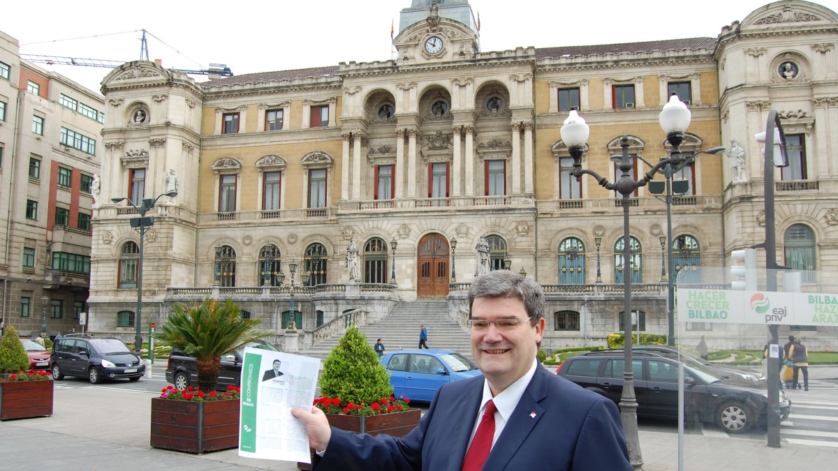 Juan Mari Aburto Bilborako aurkeztu dituen 10 konpromisoen aurkezpena