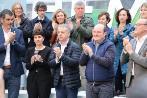 Mitina Donostia. Joseba Agirretxea, Maribel Vaquero, Eneko Goia, Iñigo Urkullu, Andoni Ortuzar