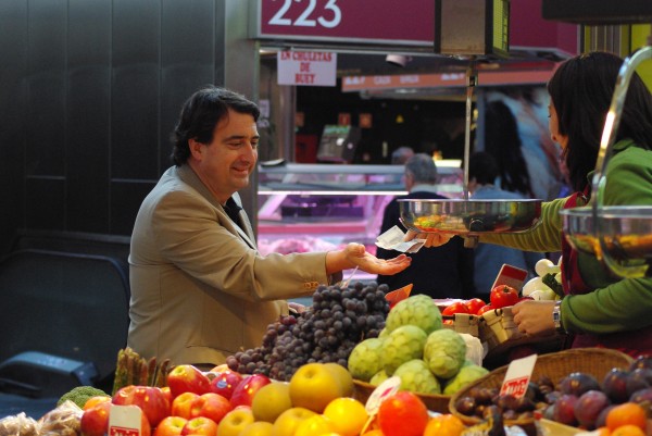 Josu Erkoreka en el Mercado de la Ribera
