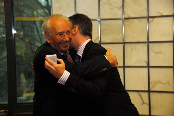 Iñigo Urkullu, Iñaki Goikoetxeta,  Didier Borotra, Alcalde de Biarritz y Michel Poueyts