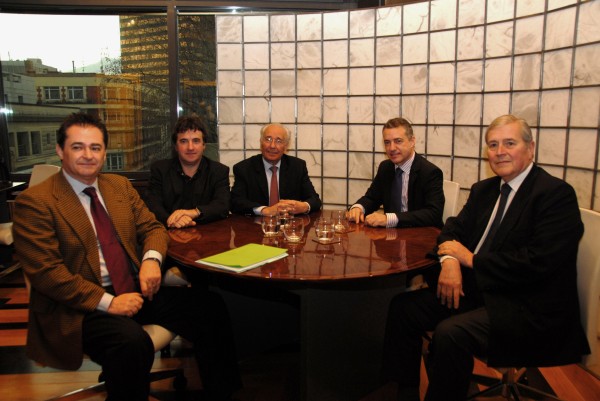 Iñigo Urkullu, Iñaki Goikoetxeta,  Didier Borotra, Alcalde de Biarritz y Michel Poueyts