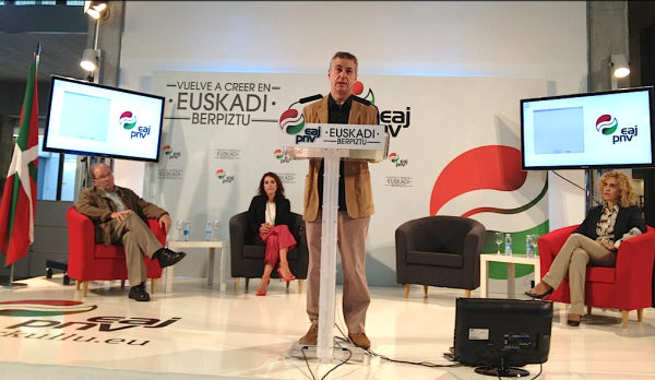 Iñigo Urkullu Gobernu zuzena jardunaldian. Donostia