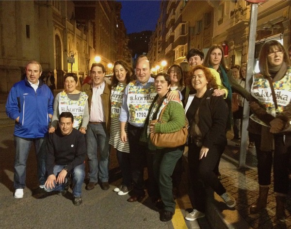 EAJ-PNVren ordezkariak Korrikan Bilbon