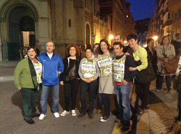 EAJ-PNVren ordezkariak Korrikan Bilbon