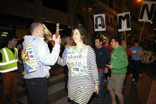 EAJ-PNVren ordezkariak Korrikan Bilbon