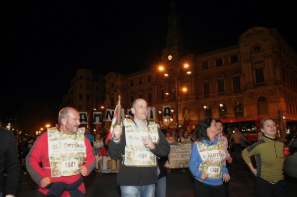 EAJ-PNV en la Korrika a su paso por Bilbao