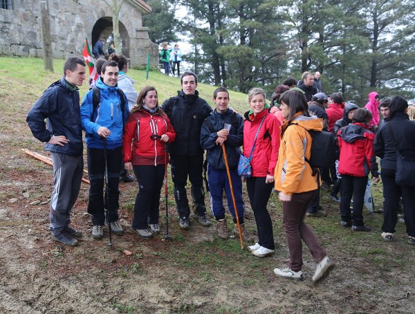 Andoni Ortuzar en Bizkargi en la víspera de Aberri Eguna