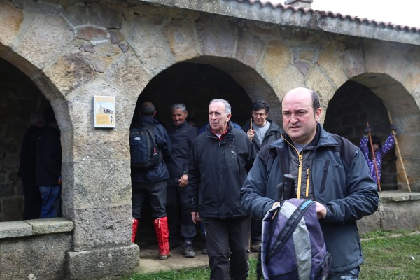 Andoni Ortuzar en Bizkargi en la víspera de Aberri Eguna