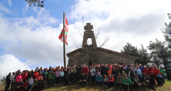 Andoni Ortuzar en Bizkargi en la víspera de Aberri Eguna