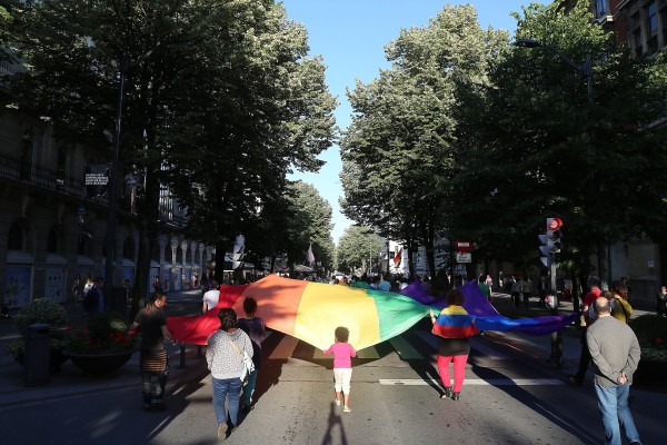 Cargos de EAJ-PNV en la manifestación del  Día internacional del colectivo LGTB