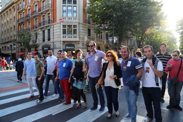 Cargos de EAJ-PNV en la manifestación del  Día internacional del colectivo LGTB