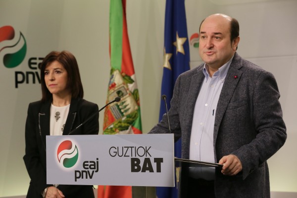 Declaración de Andoni Ortuzar, presidente del EBB, tras el anuncio del CIV