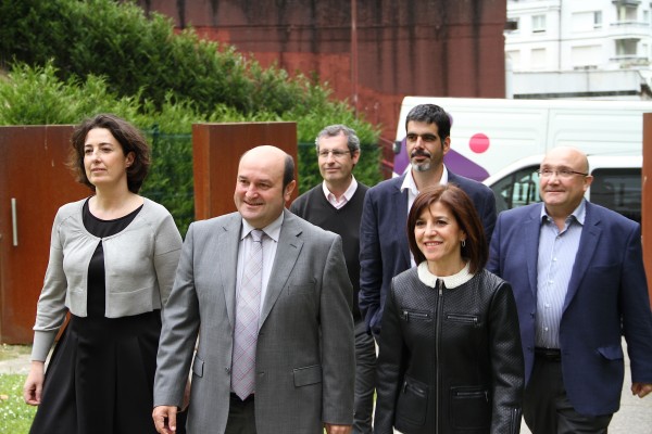 Andoni Ortuzar eta Izaskun Bilbao Euskera Europan defendatzeko ekitaldian