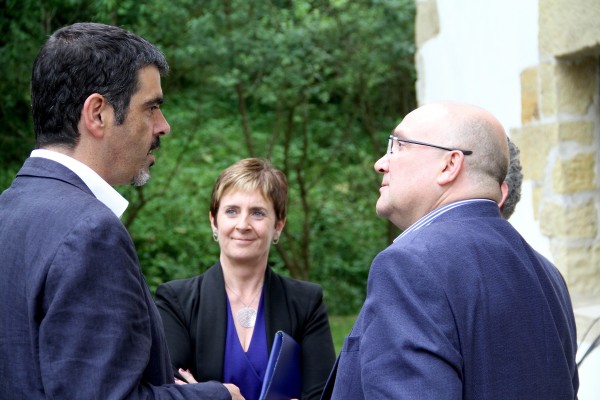 Andoni Ortuzar eta Izaskun Bilbao Euskera Europan defendatzeko ekitaldian