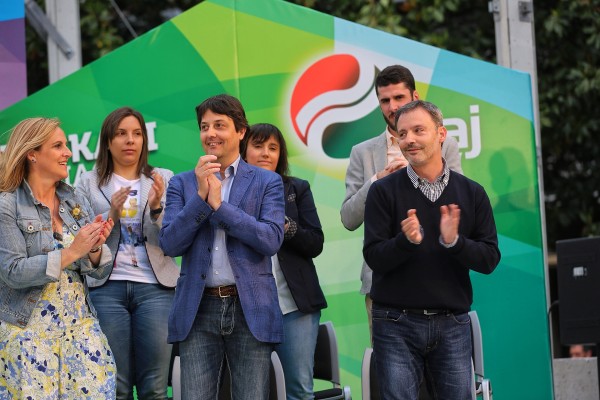 Izaskun Bilbao, Iñigo Urkullu, Andoni Ortuzar Barakaldoko ekitaldian