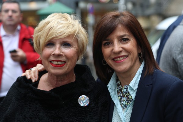 Izaskun Bilbao, Iñigo Urkullu, Andoni Ortuzar en el mitin de Eibar