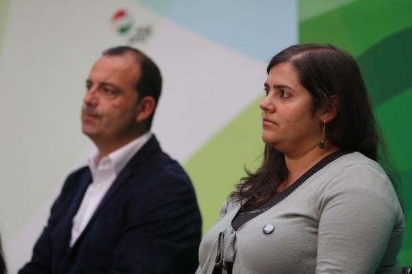 Izaskun Bilbao, Iñigo Urkullu, Andoni Ortuzar en el mitin de Eibar