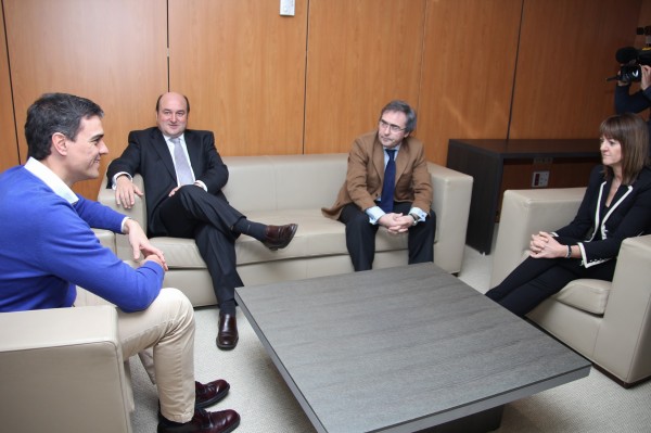 Andoni Ortuzar eta Pedro Sánchezen arteko bilera