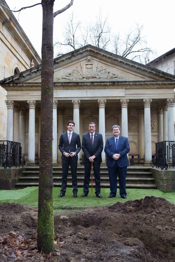 EAJ-PNV asiste a la plantación del joven roble en la Casa de Juntas de Gernika