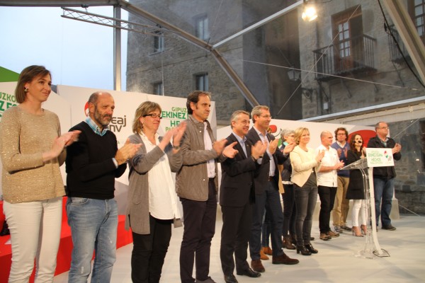 Bergarako mitina - Iñigo Urkullu, Joseba Egibar, Markel Olano,  Juanje Alberdi