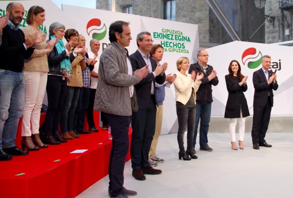 Bergarako mitina - Iñigo Urkullu, Joseba Egibar, Markel Olano,  Juanje Alberdi