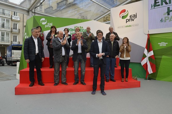 Mitin electoral en Gasteiz: Urtaran, Ramiro González, Urkullu y  Ortuzar