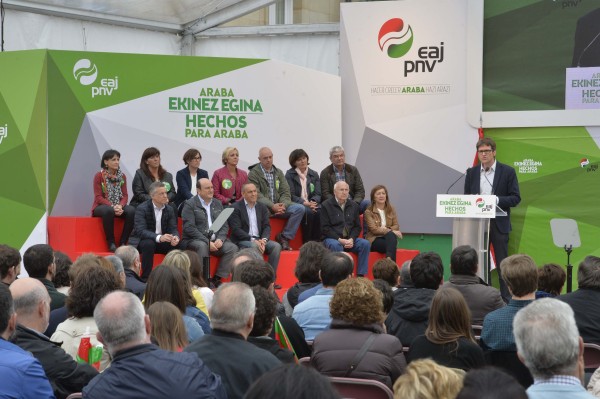 Mitin electoral en Gasteiz: Urtaran, Ramiro González, Urkullu y  Ortuzar