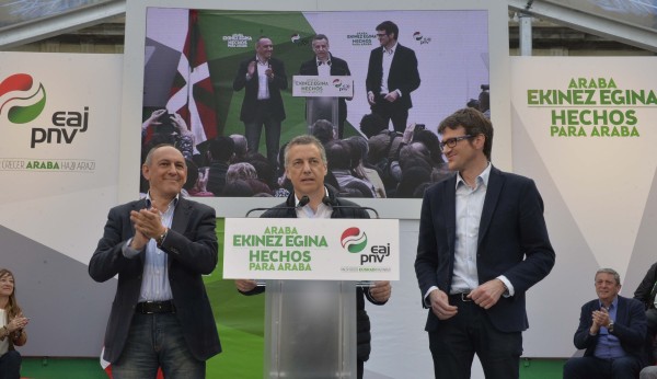 Mitin electoral en Gasteiz: Urtaran, Ramiro González, Urkullu y  Ortuzar