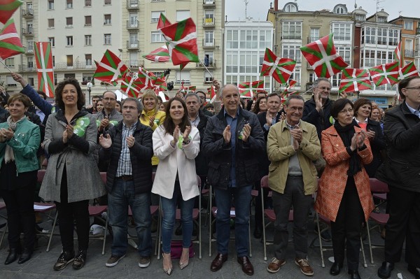 Mitin electoral en Gasteiz: Urtaran, Ramiro González, Urkullu y  Ortuzar