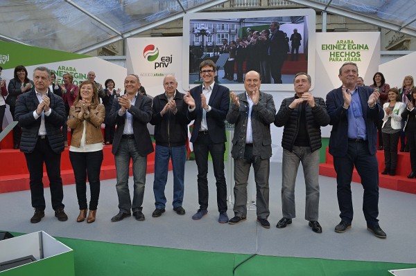 Mitin electoral en Gasteiz: Urtaran, Ramiro González, Urkullu y  Ortuzar