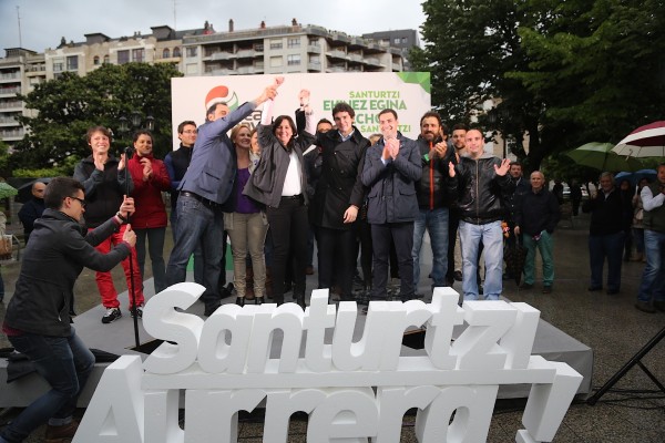 Santurtziko mitina - Aintzane Urkijo, Unai Rementeria, Itxaso Atutxa