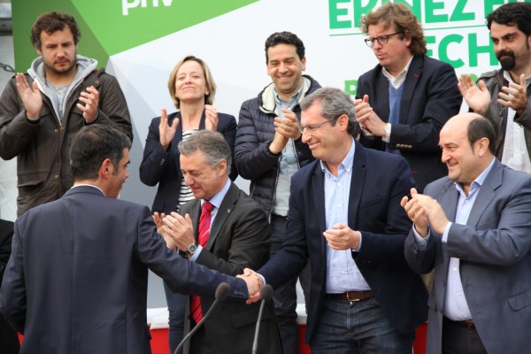 Donostiako mitina  - Eneko Goia, Markel Olano, Iñigo Urkullu, Andoni Ortuzar