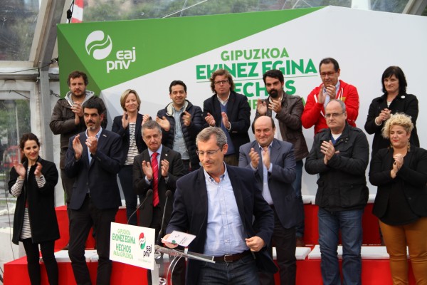 Donostiako mitina  - Eneko Goia, Markel Olano, Iñigo Urkullu, Andoni Ortuzar