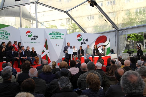 Donostiako mitina  - Eneko Goia, Markel Olano, Iñigo Urkullu, Andoni Ortuzar